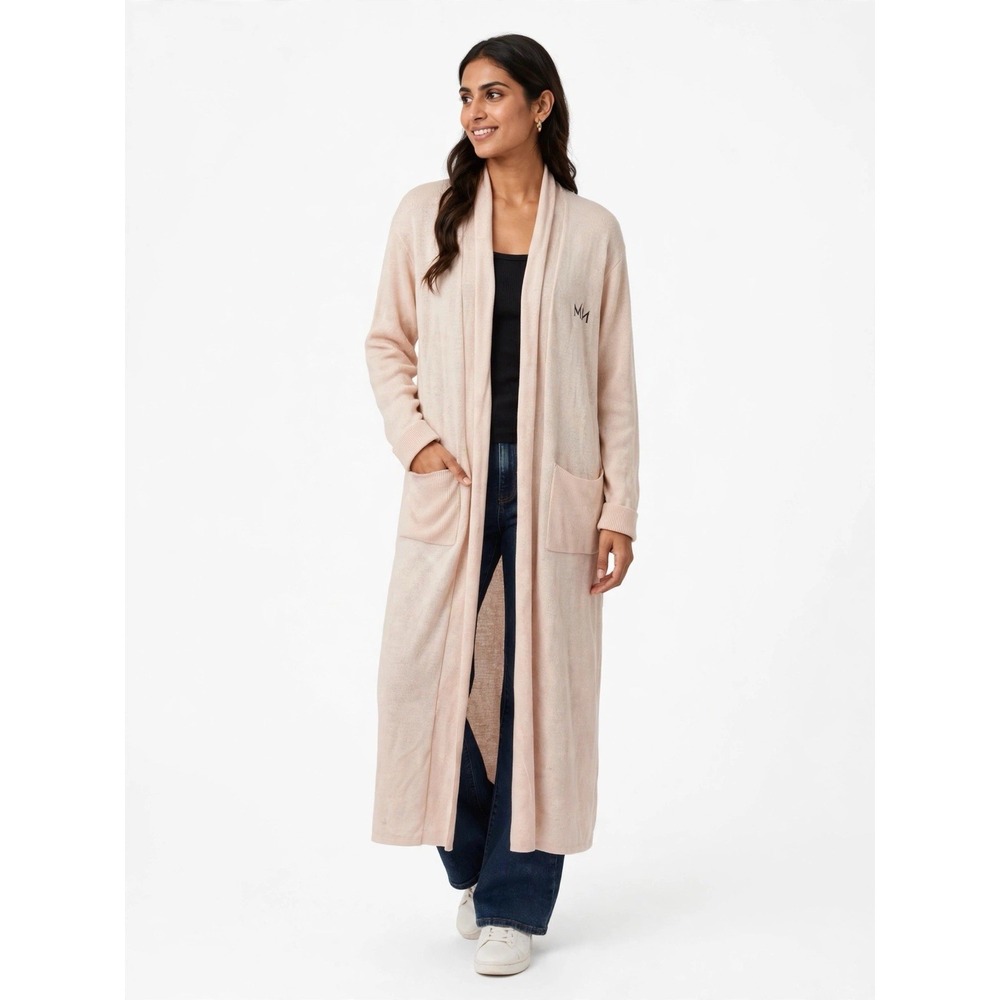 Mark And Graham Knit Robe Large Pink Lounge Cozy Chic Loungewear Boho Minimalist